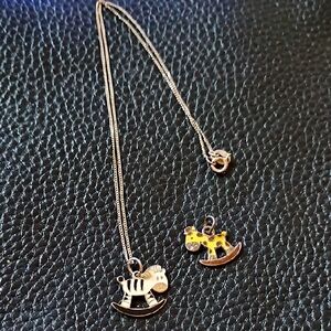 Sterling Silver Very Rare 🩷Kids Rocking Horse Necklace Set +1 Extra Find